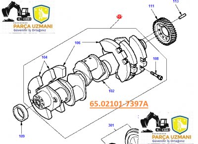 65.02101-7397A P158 KRANK DV15 SOLAR 450LCV 65021017397A