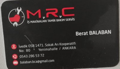 MRC İŞ MAKİNALARI-Berat BALABAN-ANKARA