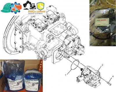 2959663 K5V200 DPH CAT HİDROLİK POMPA 295-9663